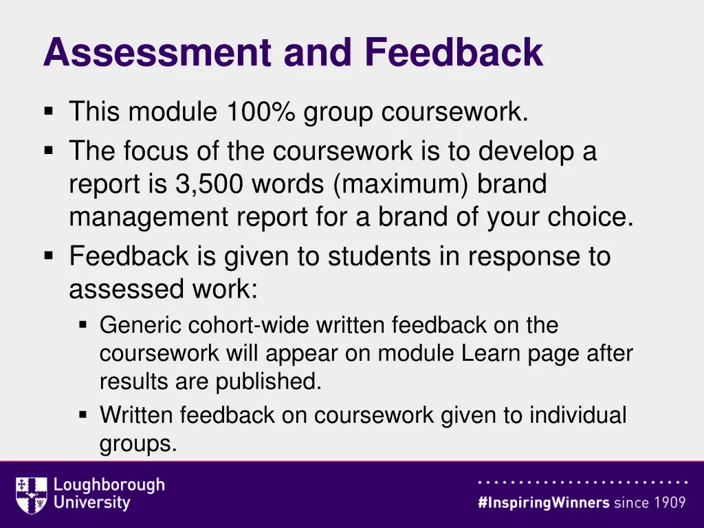 assessment and feedback