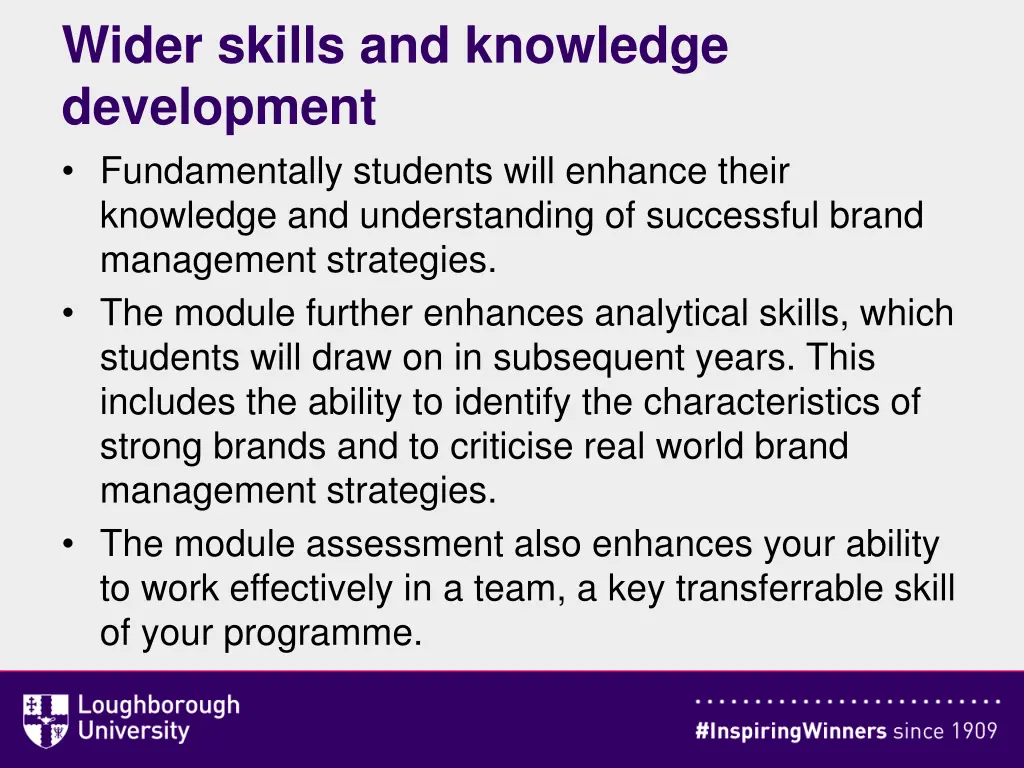 wider skills and knowledge development