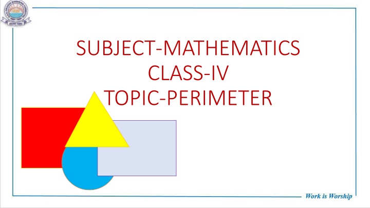 subject mathematics class iv topic perimeter