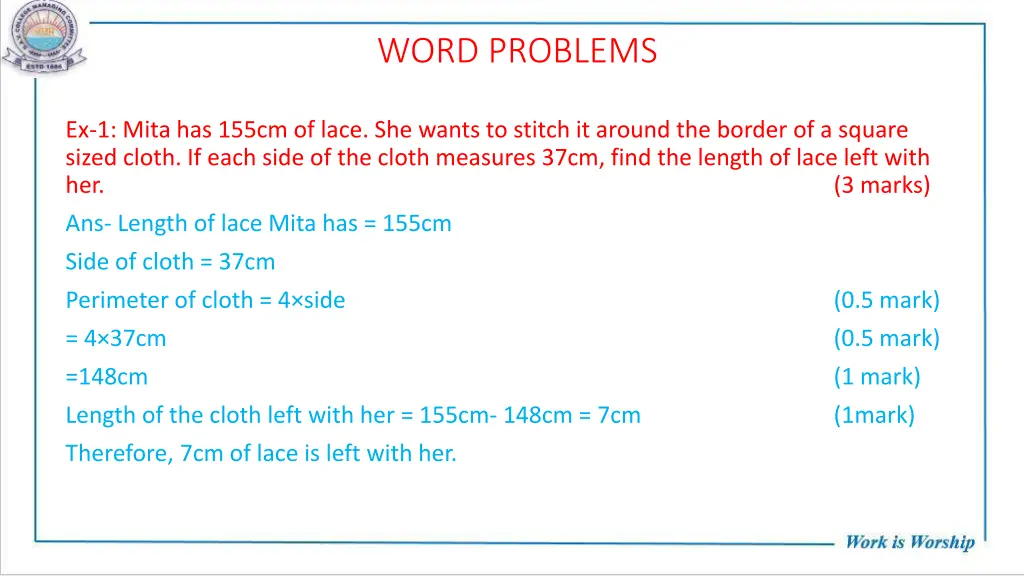 word problems