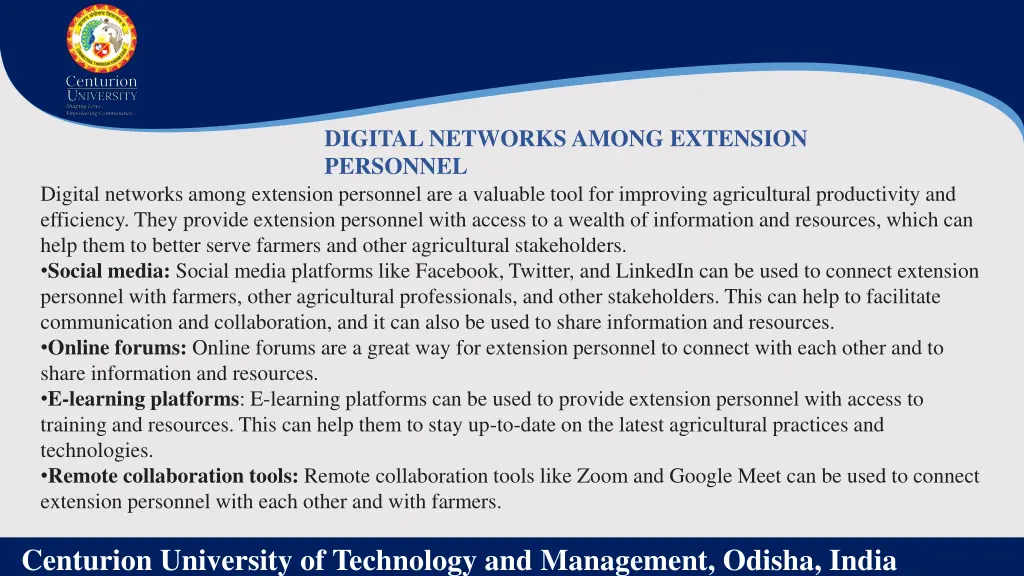 digital networks among extension personnel