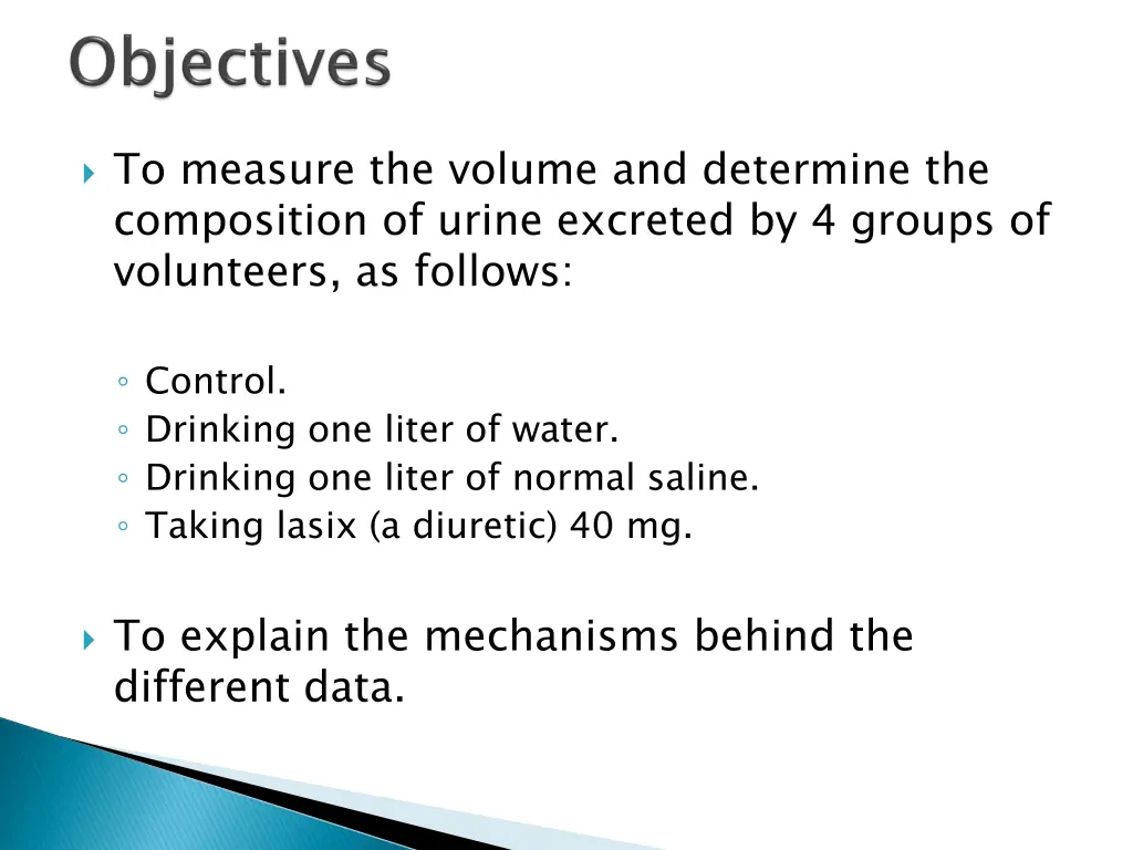 to measure the volume and determine