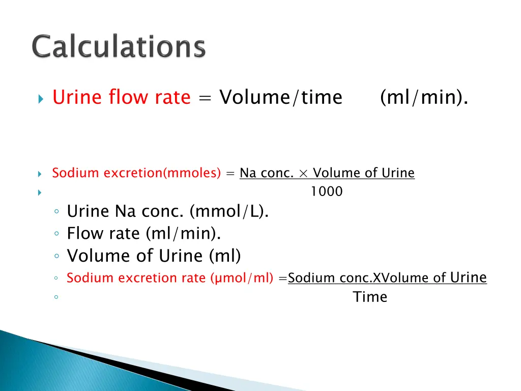 urine flow rate volume time ml min