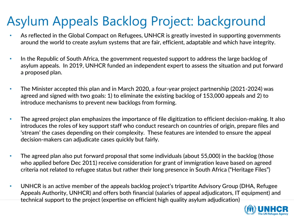 asylum appeals backlog project background