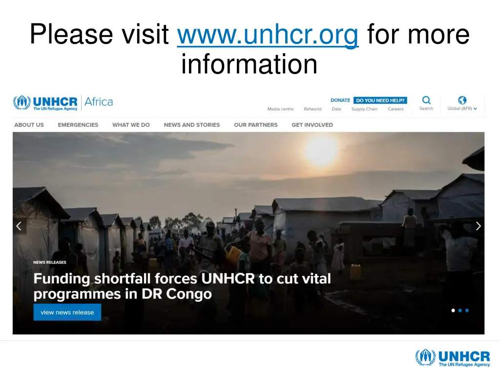 please visit www unhcr org for more information