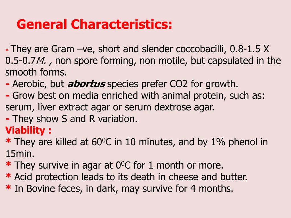 general characteristics