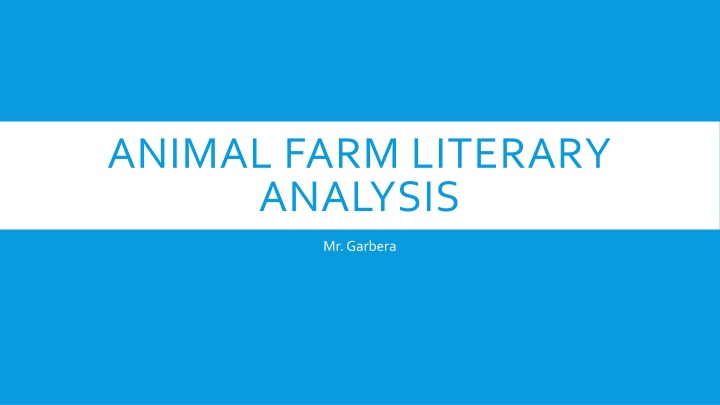 animal farm literary analysis