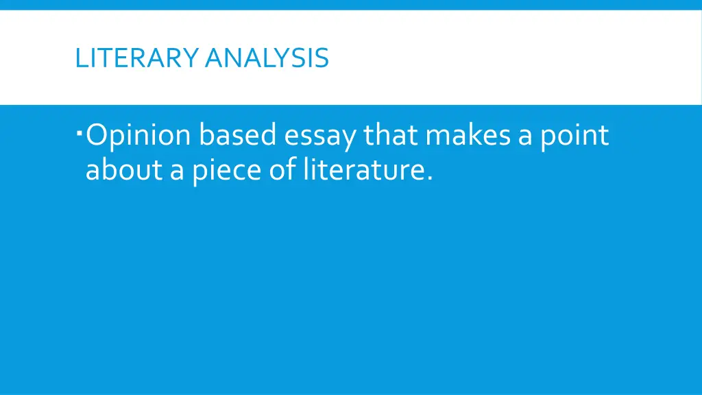 literary analysis