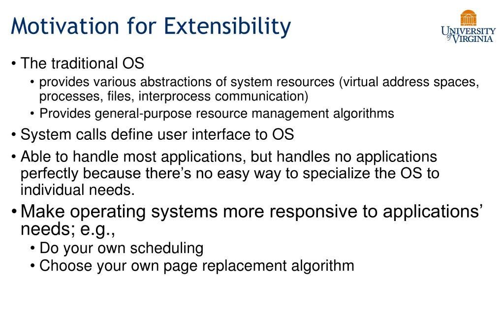 motivation for extensibility