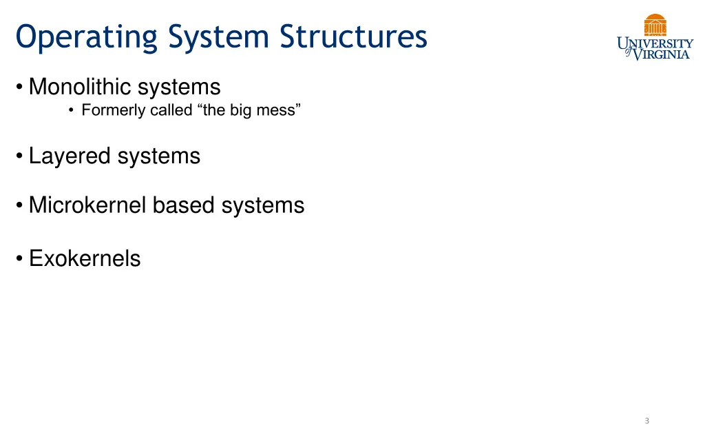 operating system structures