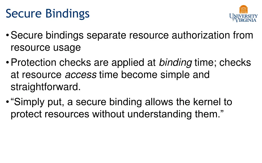 secure bindings