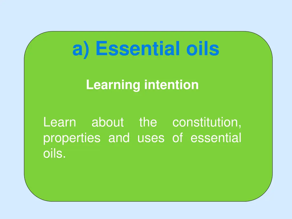 a essential oils