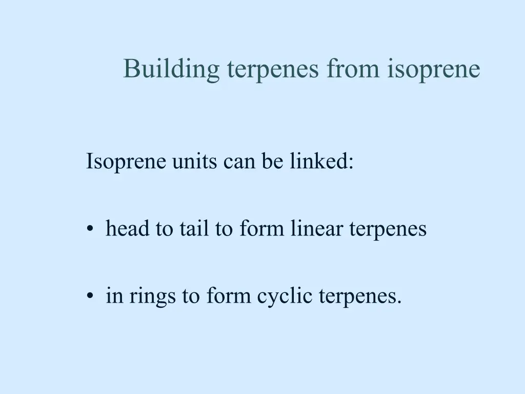 building terpenes from isoprene