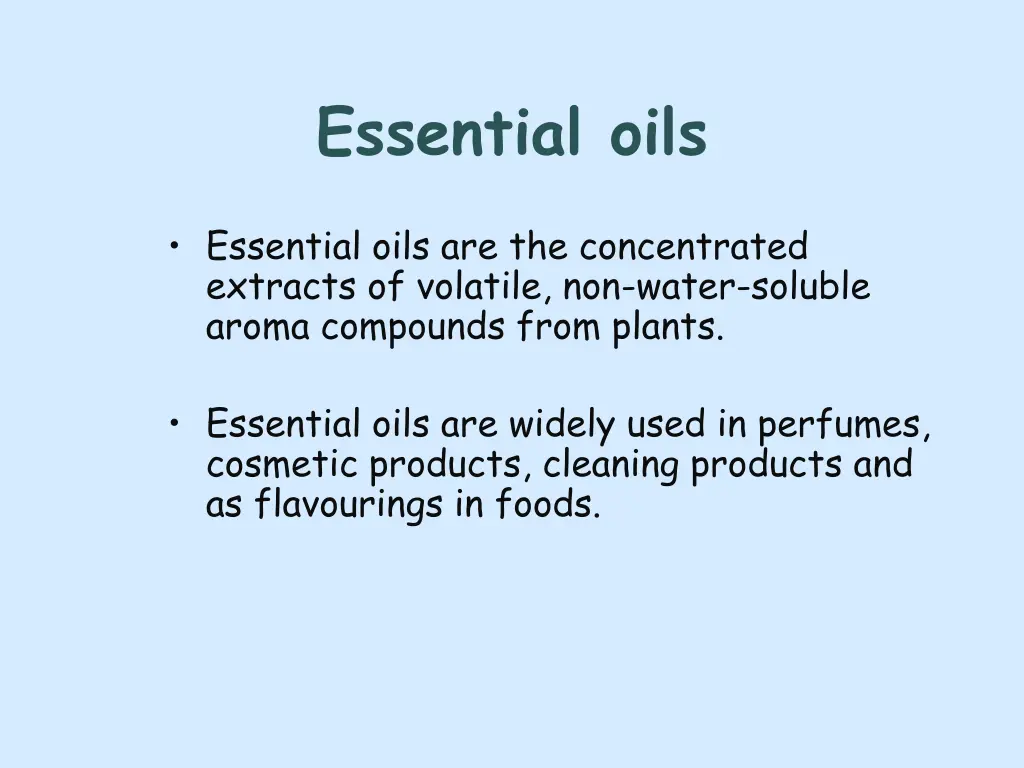 essential oils