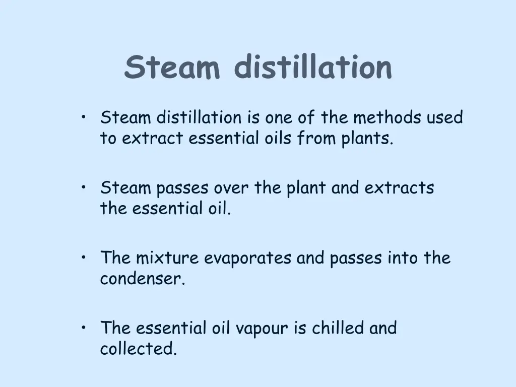 steam distillation