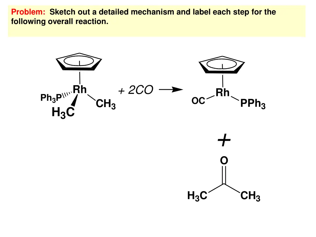 problem sketch out a detailed mechanism and label