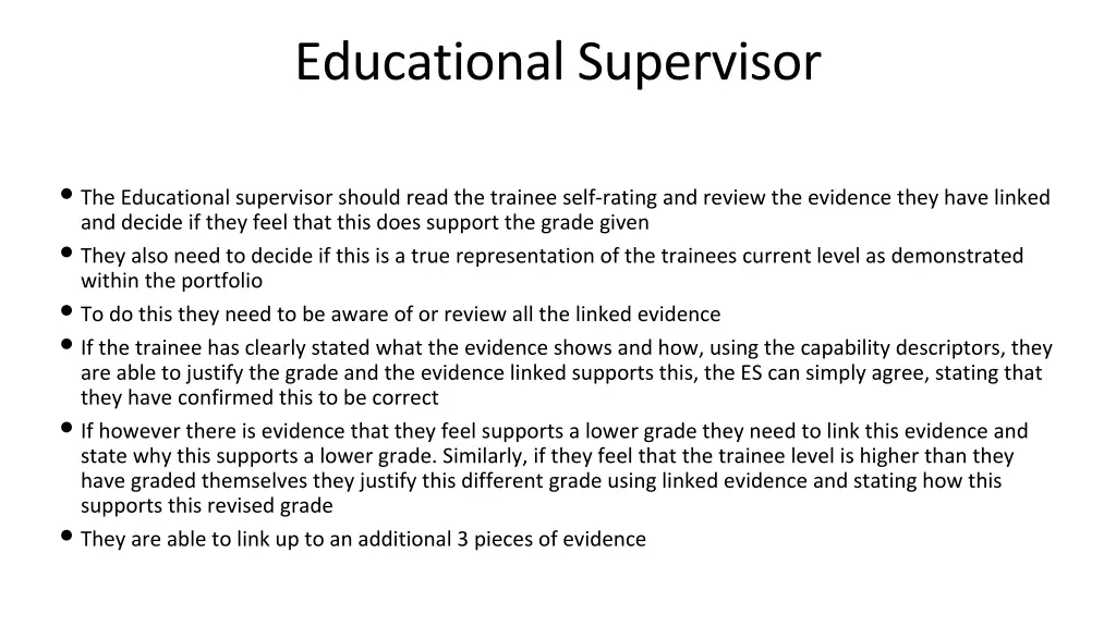 educational supervisor