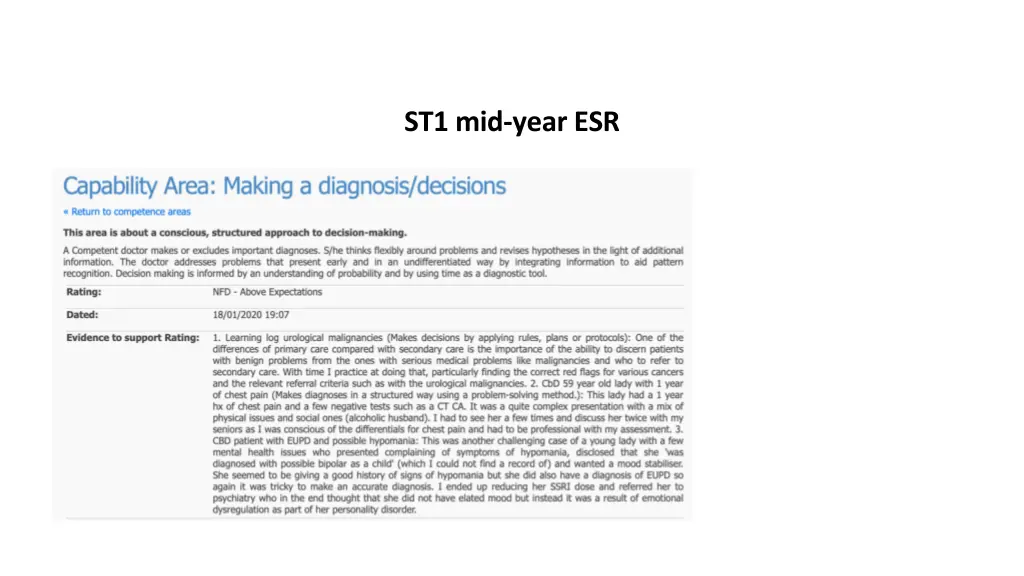 st1 mid year esr 1