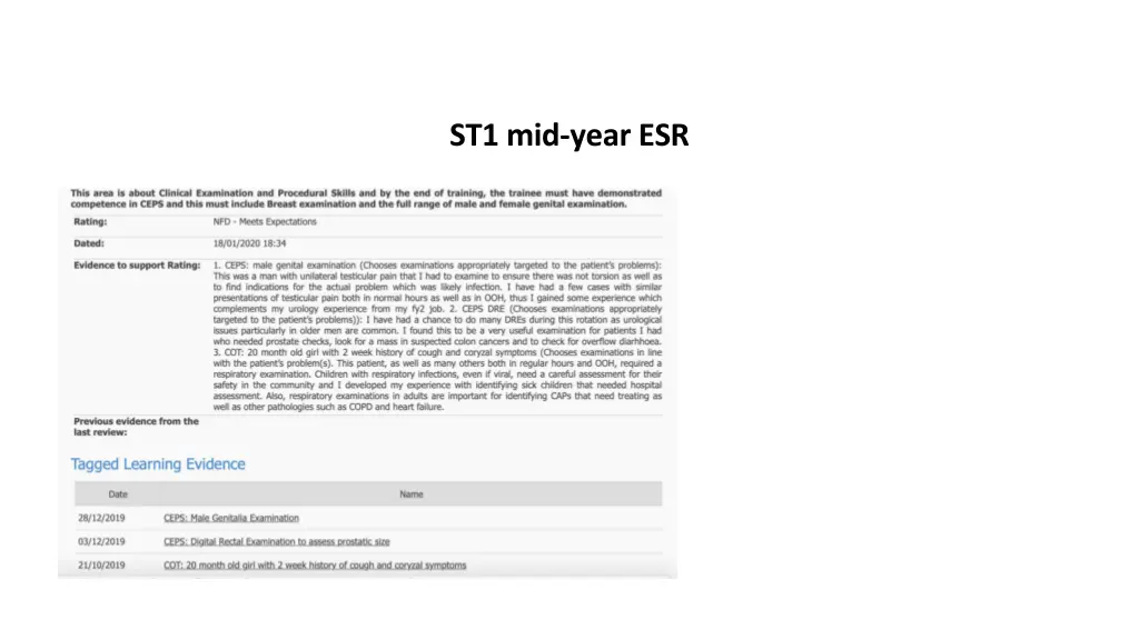 st1 mid year esr