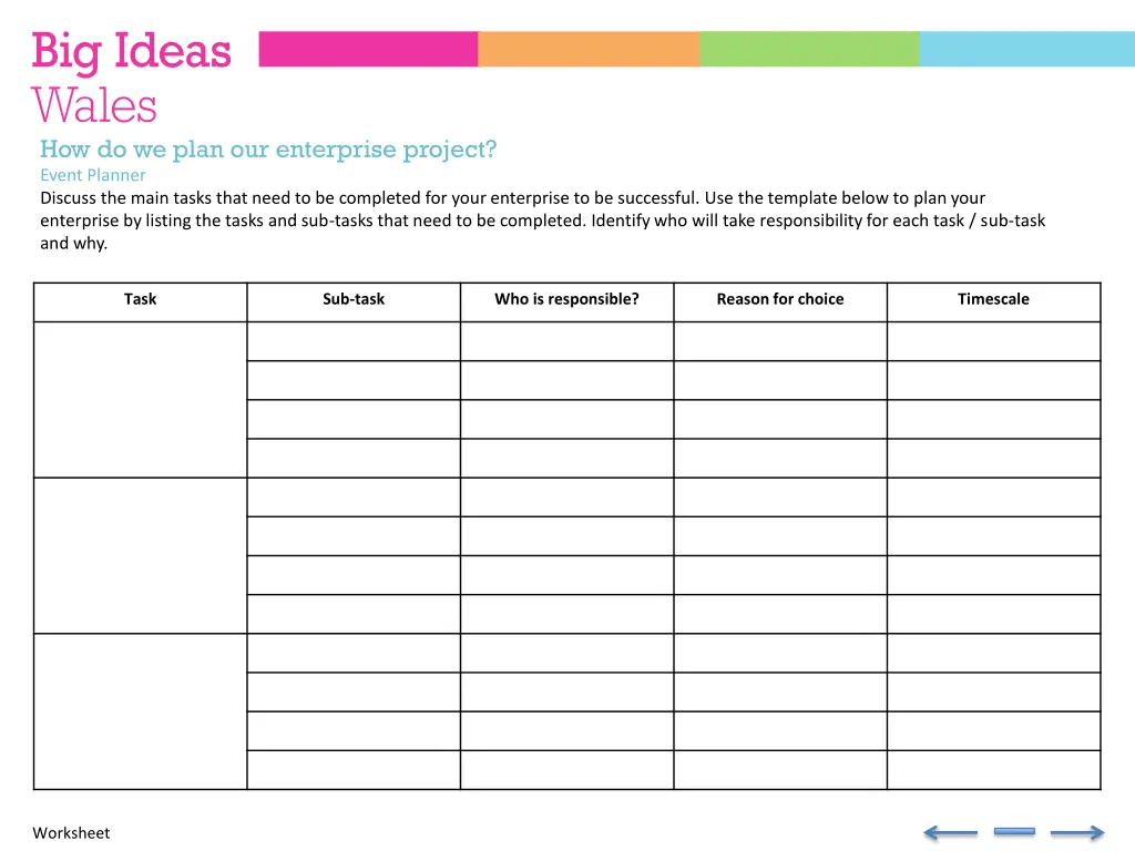 how do we plan our enterprise project event