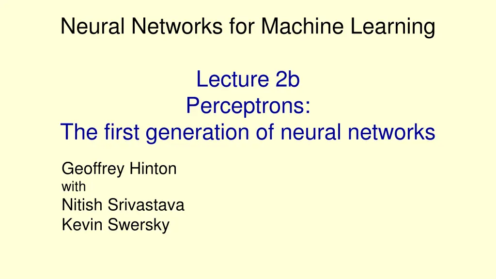 neural networks for machine learning 1