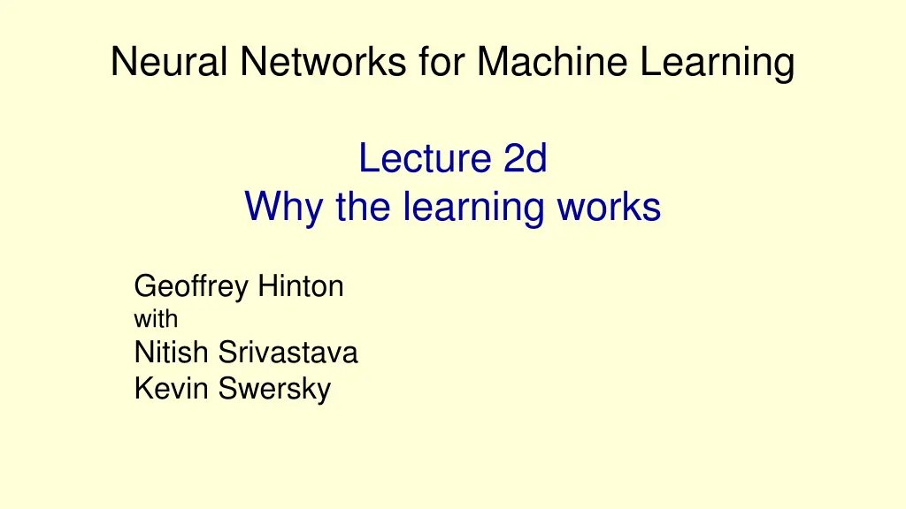 neural networks for machine learning 3