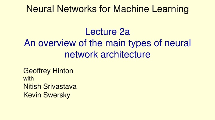 neural networks for machine learning