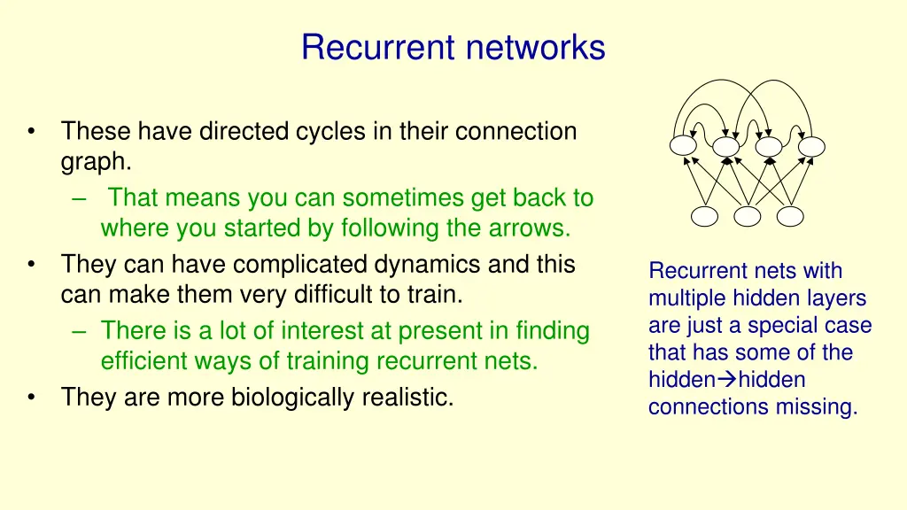 recurrent networks