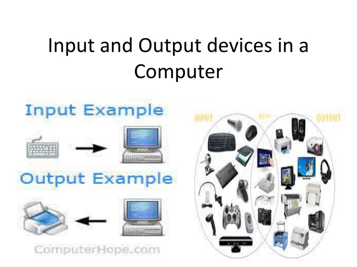 input and output devices in a computer