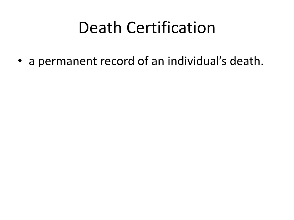 death certification 1