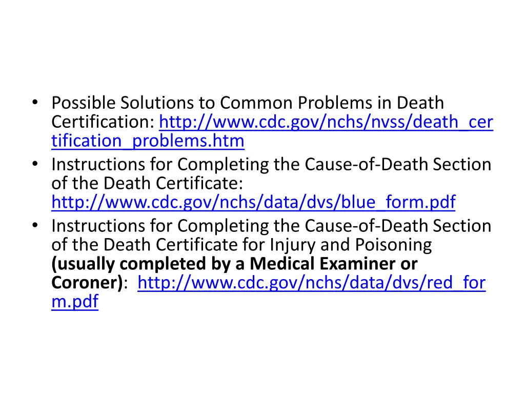 possible solutions to common problems in death