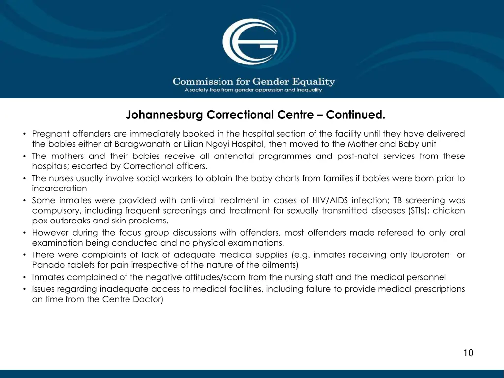 johannesburg correctional centre continued