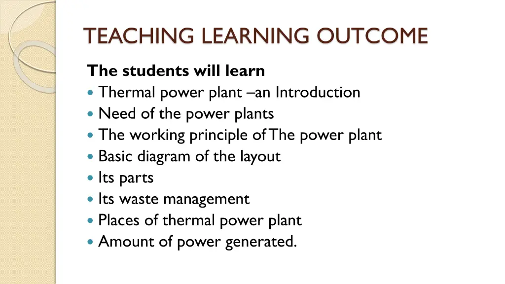 teaching learning outcome