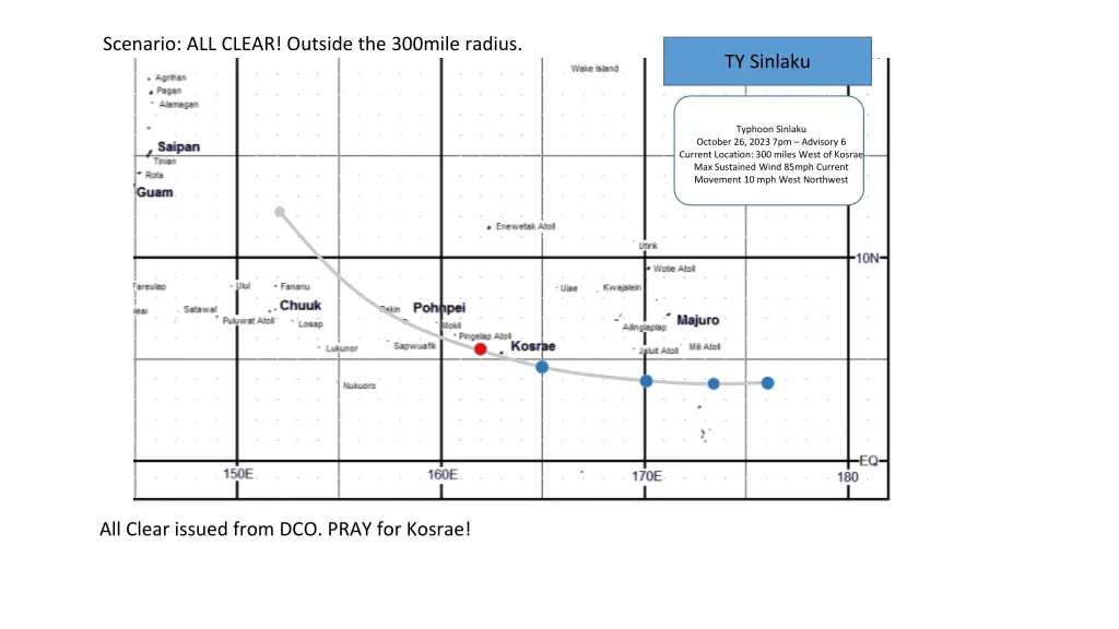 scenario all clear outside the 300mile radius