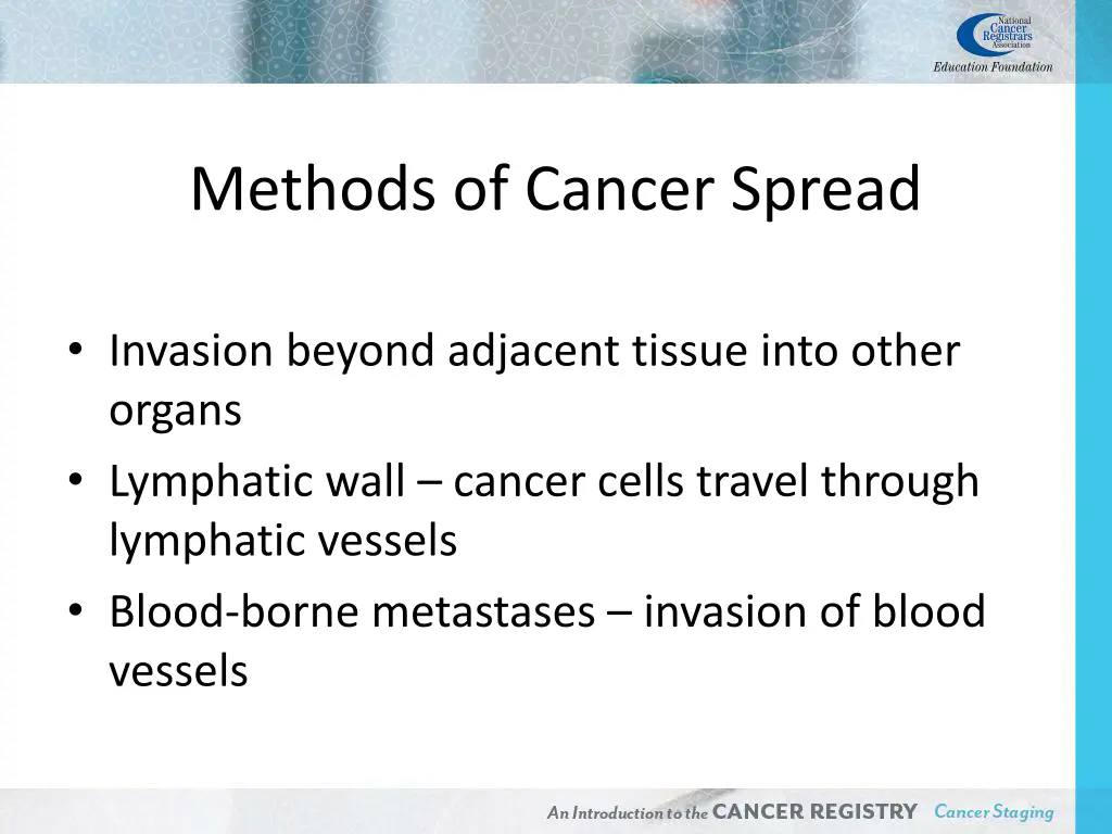 methods of cancer spread