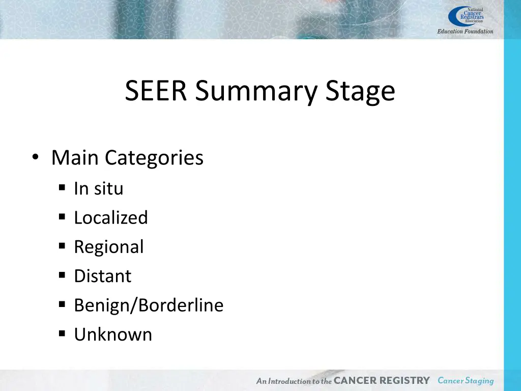 seer summary stage