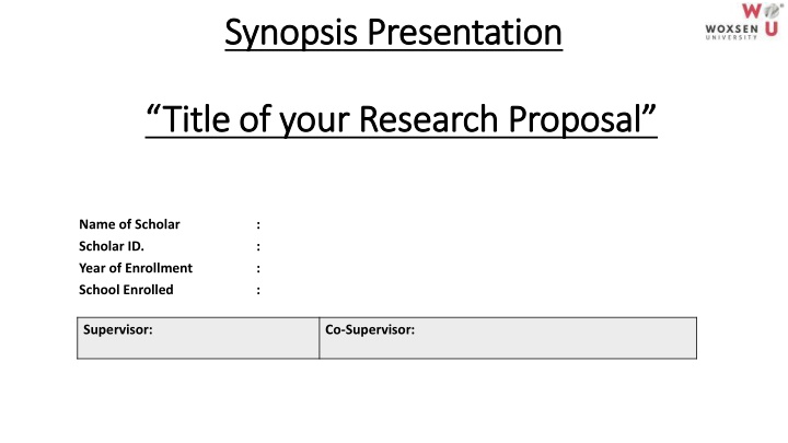 synopsis presentation synopsis presentation