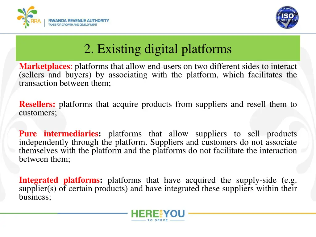 2 existing digital platforms