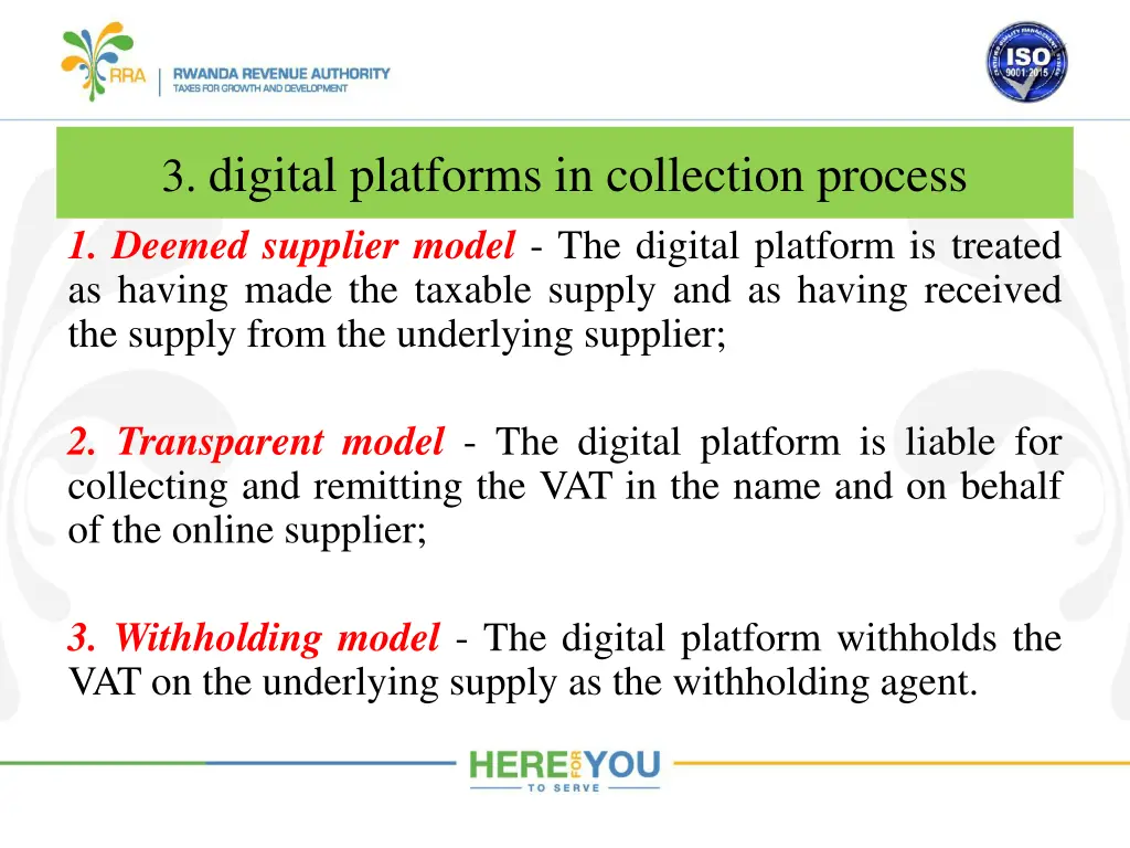 3 digital platforms in collection process