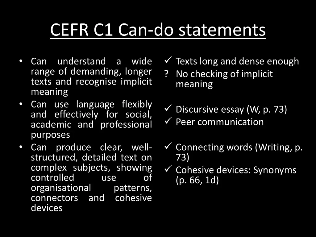 cefr c1 can do statements