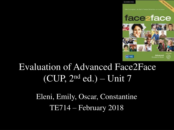 evaluation of advanced face2face cup 2 nd ed unit