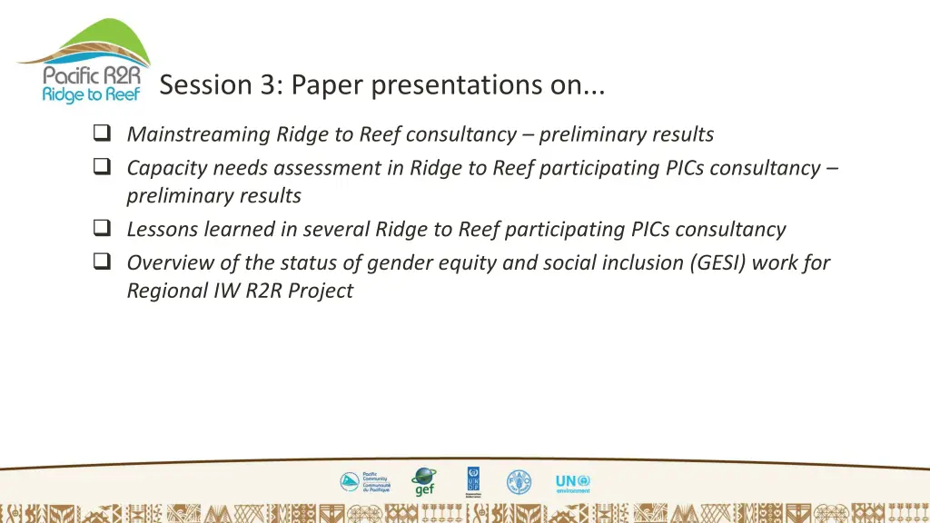 session 3 paper presentations on