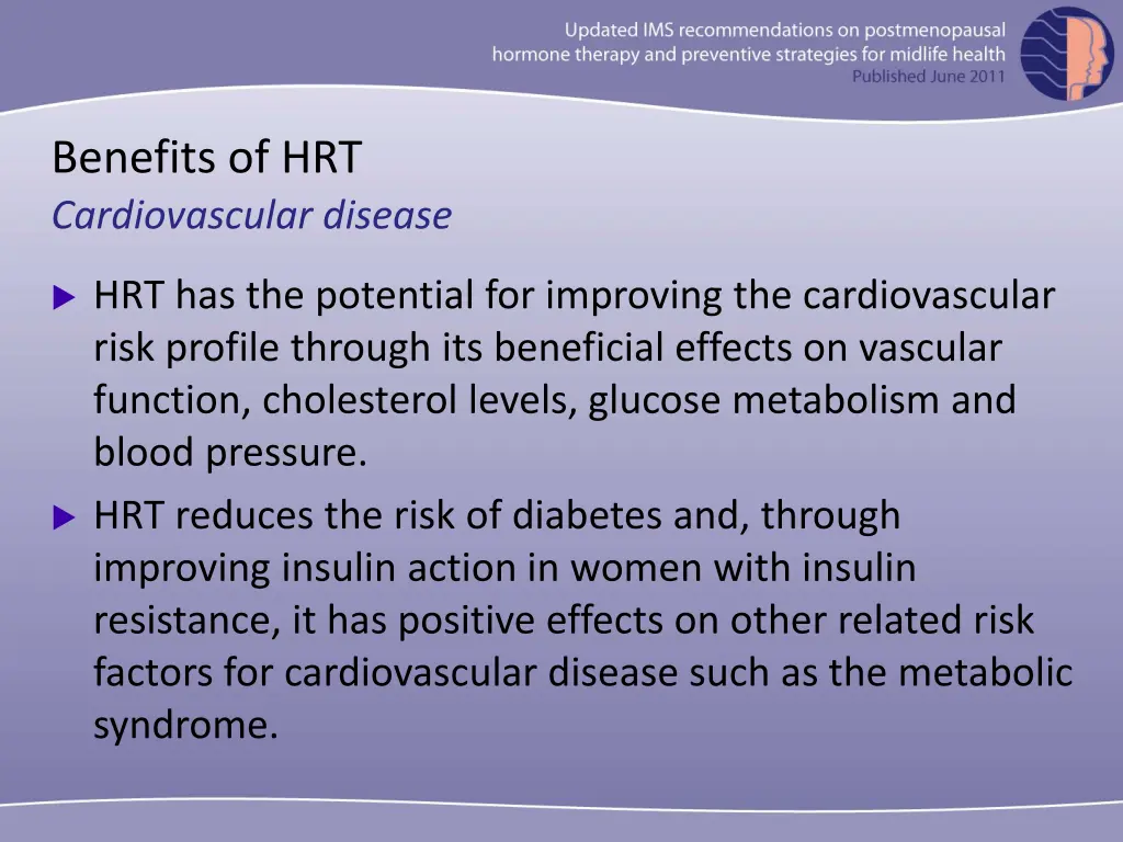 benefits of hrt cardiovascular disease