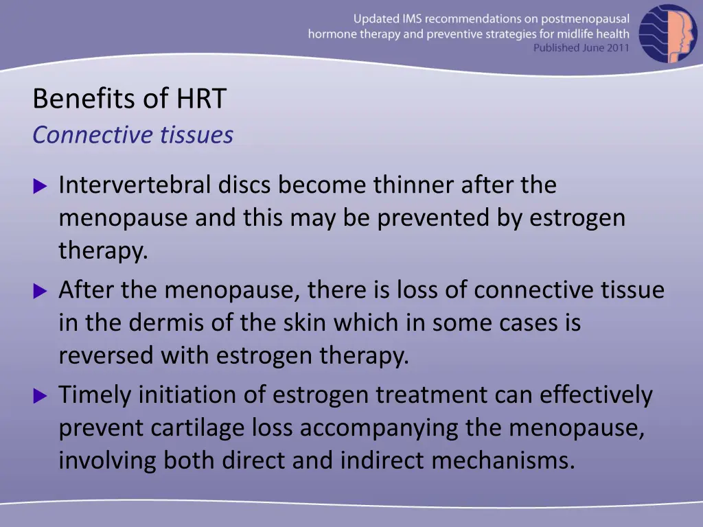 benefits of hrt connective tissues