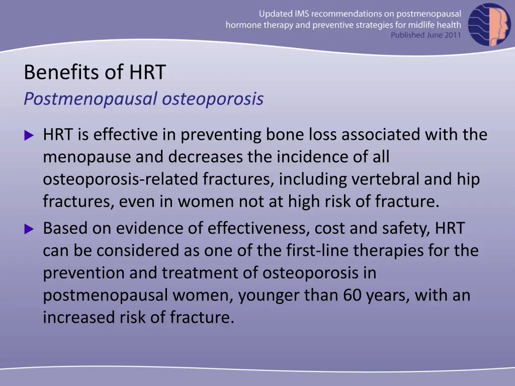 benefits of hrt postmenopausal osteoporosis