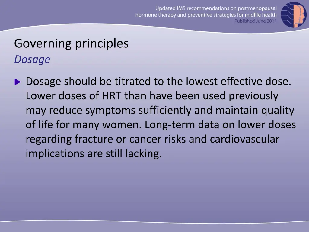 governing principles dosage