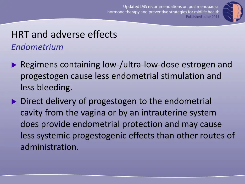 hrt and adverse effects endometrium 1