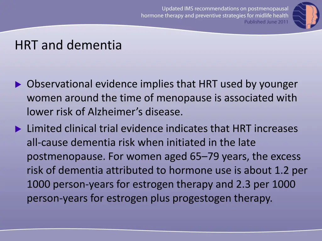 hrt and dementia