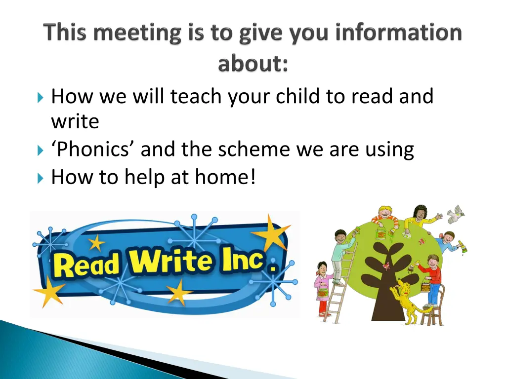 how we will teach your child to read and write