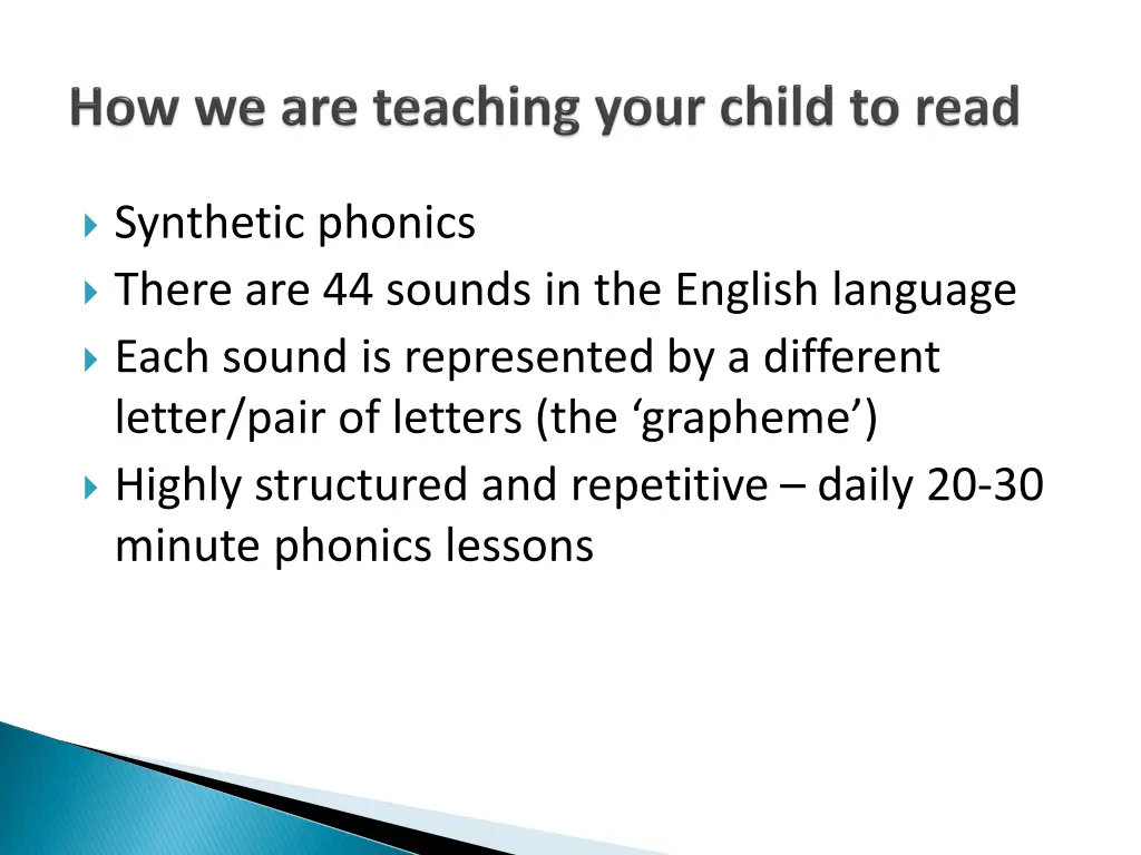 synthetic phonics there are 44 sounds